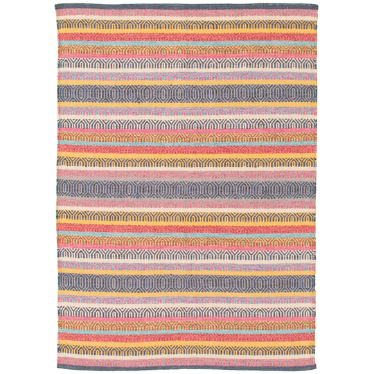 ECARPETGALLERY Flat-weave Bold and Colorful Multi Color Wool Kilim - 4'0 x 5'8