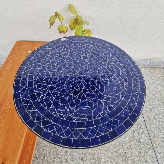 Midnight Blue Outdoor Table - Patio 20 Inch/500mm Coffee