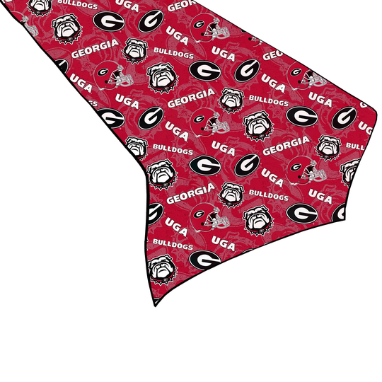 100% Cotton Table Runner Georgia Bulldogs College Sports Team Home Décor