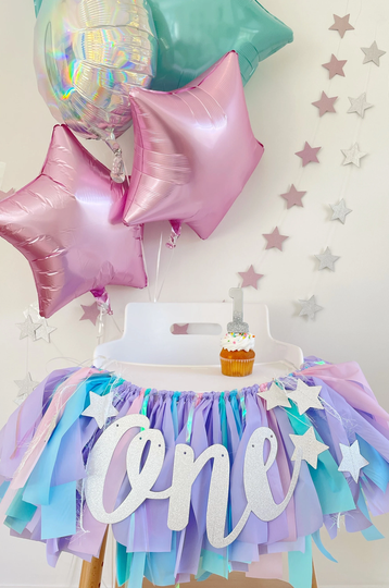Mermaid High Chair Banner, First Birthday, Girl Under The Sea One 1st Unicorn Birthday