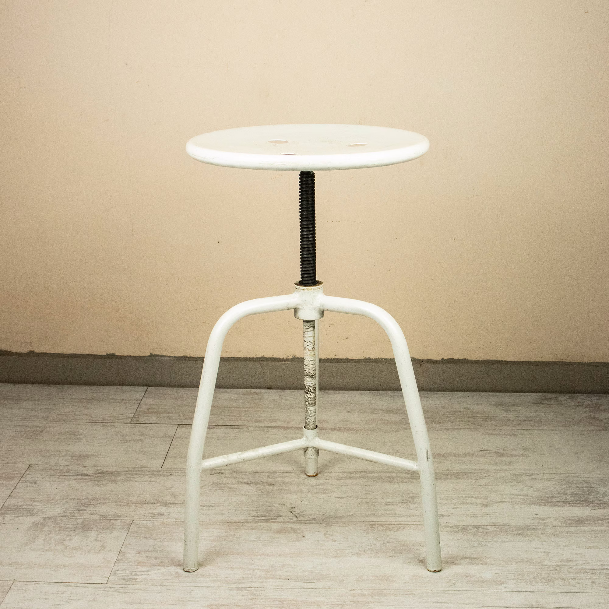 Vintage Medical Swivel Chair With Adjustable Seat Made in Poland