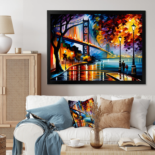 Designart 'Colorful San Francisco I' Cityscapes Framed Art Print