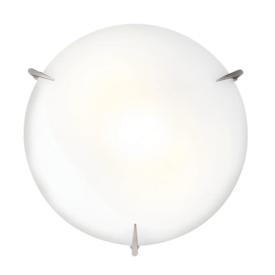 Access Lighting Zenon 3-light 16 inch Brushed Steel Flush Mount
