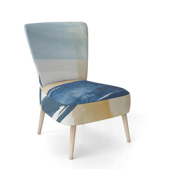 Designart 'Indigo Panel III' Upholstered Glam Modern Accent Chair