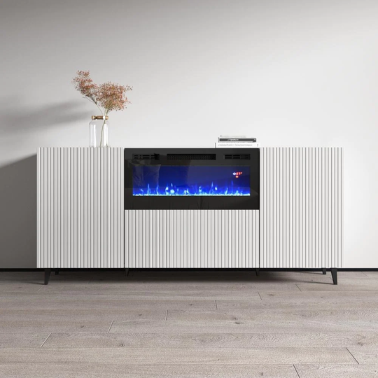 Pafos BL-EF Electric Fireplace 71" Sideboard