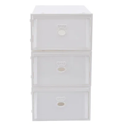3Pcs 5.5*9*12.8" Drawer Storage Boxes Overlapped Organizer For Underwear Socks