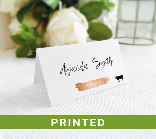 Rose Gold Place Cards Wedding | Table Name Card Wedding Name Printing Table Printed