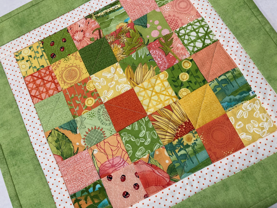 Patchwork Quilted Table Topper, Southwest Decor, Sunflower Runner, Candle Mat, St. Patricks Day Shamrock Runner