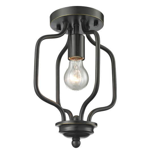 Avery Home Lighting Cardinal 1-light Olde Bronze Flush Mount