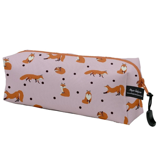 Mzshop - Square Pencil Case Foxes Box Pouch Backpack Stationery Box Fullprint Aesthetic Arthoe Grunge