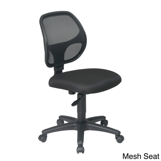 Office Star Work Smart Mesh Screen Back Task Chair with Vinyl Seat