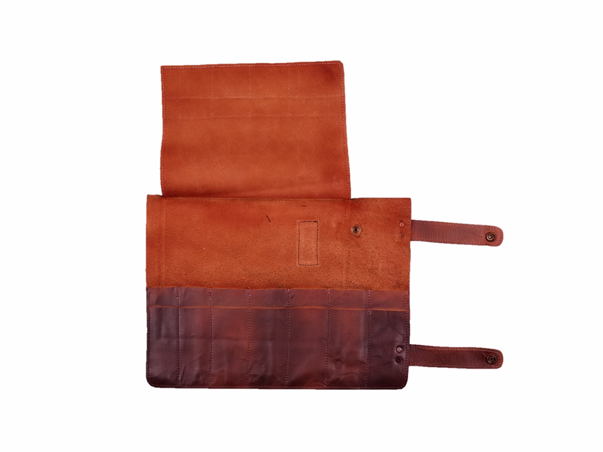Trutuch 100% Leather Tool Roll, Paint Brush Roll, Artist Pencil Holder, Craft