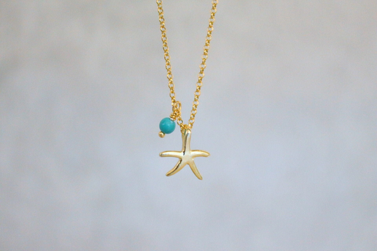 Dainty Starfish Layering Necklace For Women, Sterling Silver Charm, Minimal Jewelry Gift Her