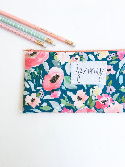 Birthday Gift For Sister, Floral Zipper Pouch, Pencil Case, School Supplies, Cute Gift, Organizer, Sister Womens