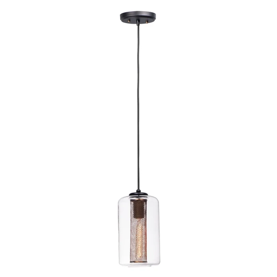 Firefly 1-Light Pendant - black / satin brass