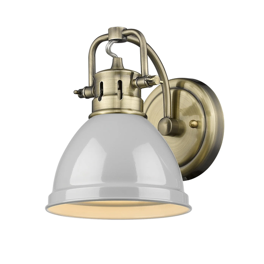 Golden Lighting Duncan Aged Brass Steel 1-light Bath Vanity Light