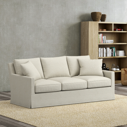 Camilla Slipcovered sofa 100% Top Performance Linen Fabric 85.25" - 85.25