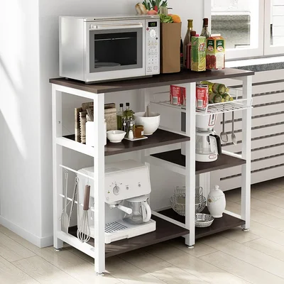 3-Tier Kitchen Baker''s Rack Utility Microwave Oven Stand Storage Cart Workstation Shelf,