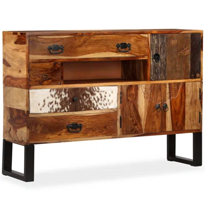 Aeiden 45.3" Wide 4 Drawer Solid Wood Sideboard