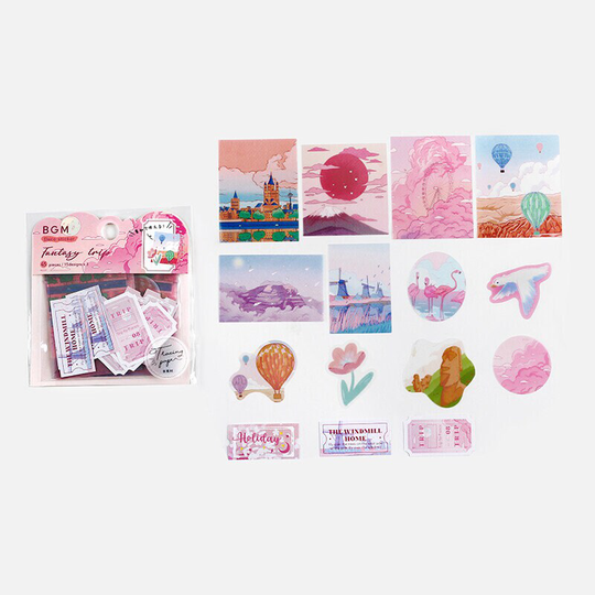 Bgm Fantasy Trip Sticker Flakes - Around The World