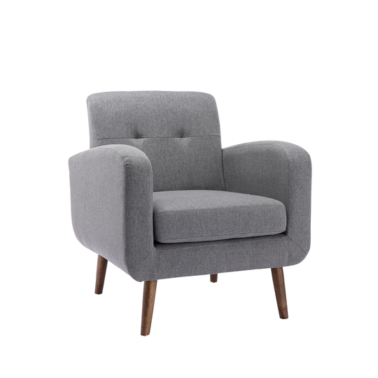 Porthos Home Suri Accent Chair, Fabric or PU Upholstery, Rubberwood Legs