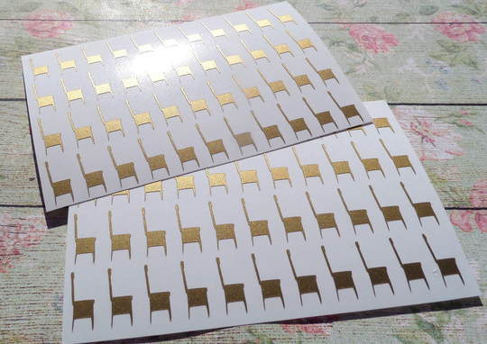 60+ Small Chair Stickers, Furniture, Craft Supply, 0.5 - 1In, Vinyl