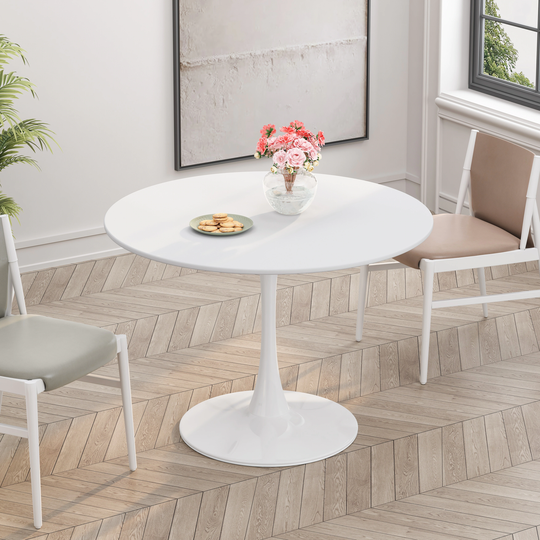 42"Modern Round Dining Table with Round MDF Table Top
