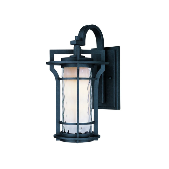 Maxim Black Oakville 1-light Black Die Cast Aluminum Water Glass Shade Outdoor Wall Mount Light