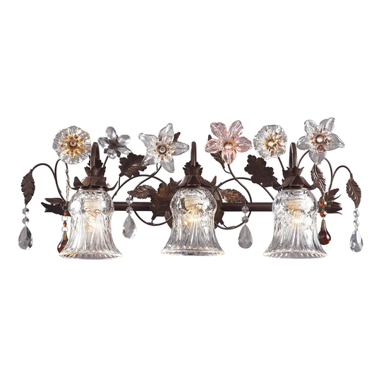Elk Home Cristallo Fiore 26 "W 3-Light Vanity Light - Deep Rust