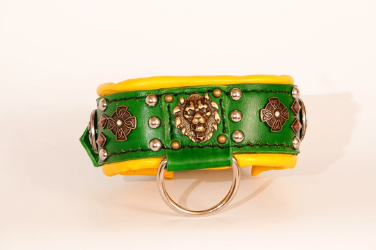 staffordshire Bull Terrier Collar, Amstaff Border Collie Medium Dog Padded, Leatherforpets Handmade Luxury