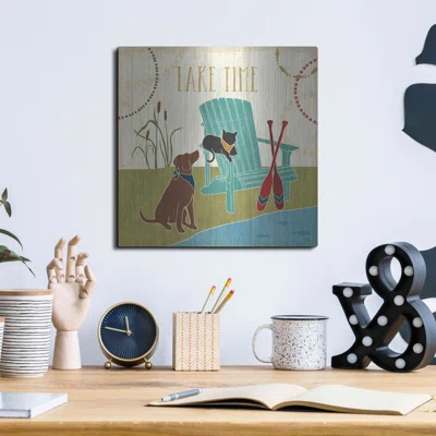 Dovecove ''Lake Pals IV'' By Veronique Charron, Metal Wall Art, 12"X12"