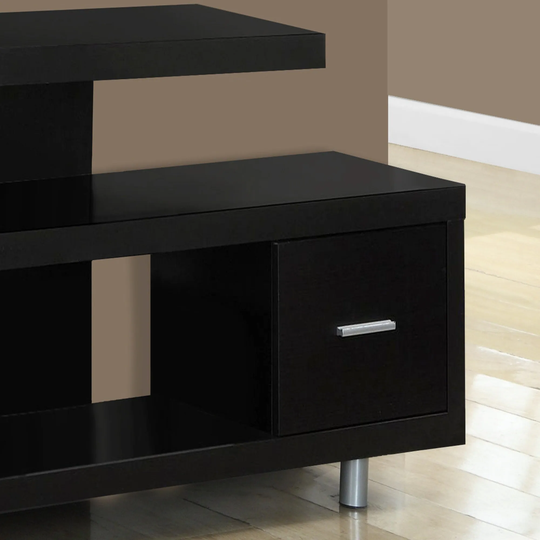 60" Cappuccino Brown Contemporary Style Rectangular TV Stand