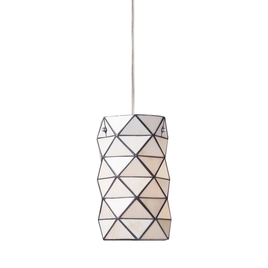 Elk Lighting Tetra Single-light Chrome and Geometric Glass Pendant