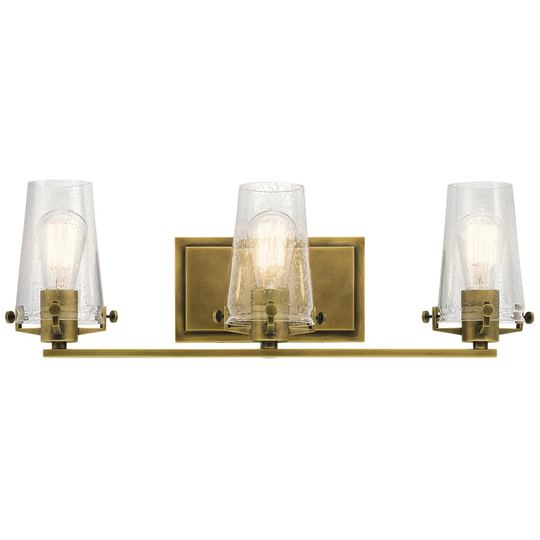 Kichler Lighting Alton Collection 3-light Natural Brass Bath/Vanity Light