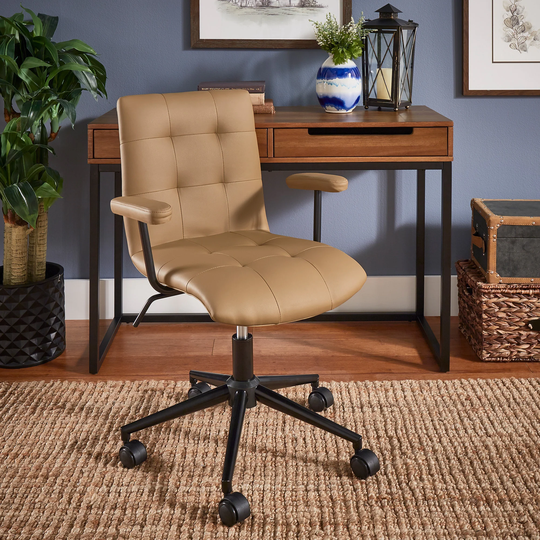 Peralta Faux Leather Tufted Office Chair by iNSPIRE Q Classic