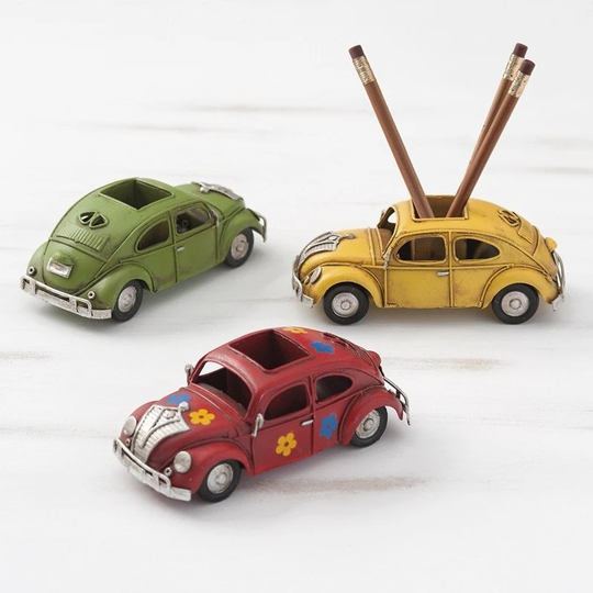 Vintage Metal Antique Pencil Case Car, in 3 Colors