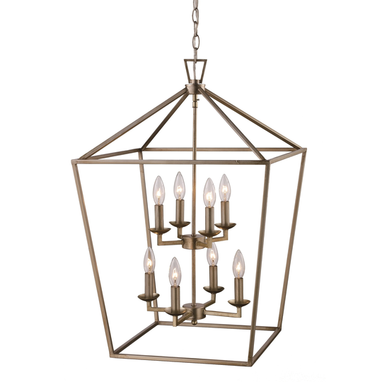 Giuseppe Imports Eight Light Pendant Lacey Antique Silver - Exact Size