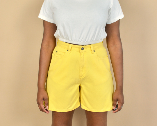 Liz Claiborne Size 28 Yellow Denim Shorts