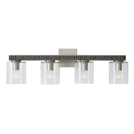 Sawyer 4-light Carbon Grey/ Matte Nickel Bath/ Vanity Fixture