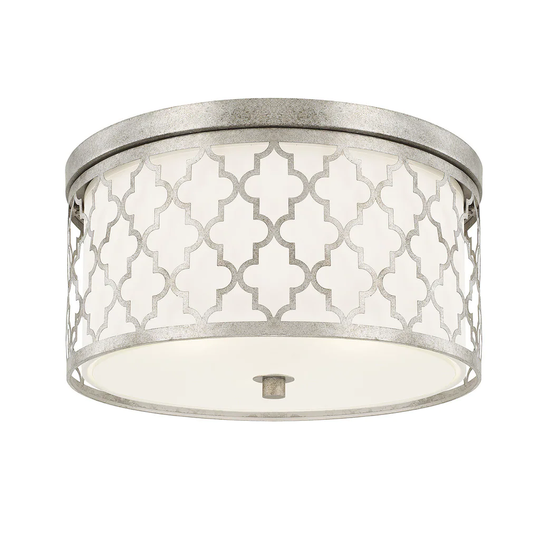 Ellis 3-light Antique Silver Flush Mount - Antique Silver
