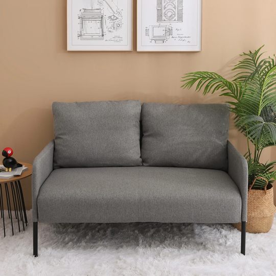 Modern Design Loveseat Sofa with Metal Legs
