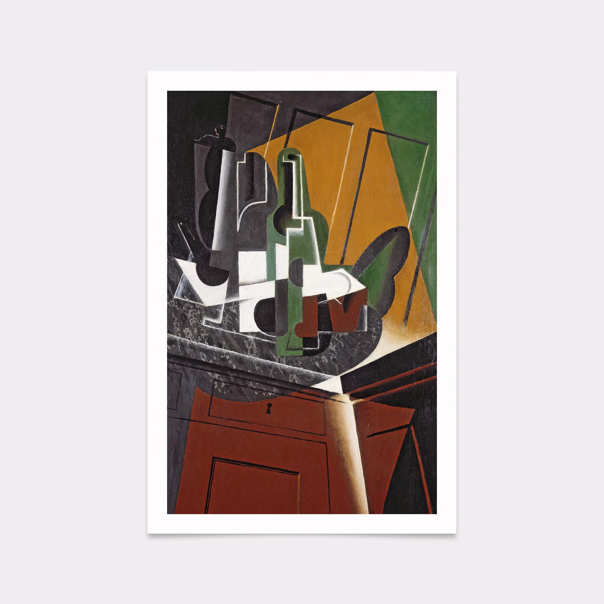 Juan Gris, The Sideboard, 1917 Oil On Plywood Photograph, Abstract Wall Art, Art Prints, Vintage Art, Canvas Art, Famous Art Prints, V2686