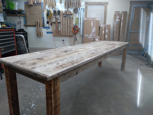 Driftwood Table, Beach House Table | 108" X 30" High | Last 5 Pictures 72" 30"H With Poly
