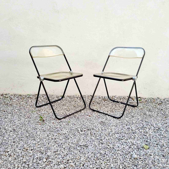 Pair Of Mid Century Modern Folding Chairs/ Giancarlo Piretti For Anonima Castelli/Model Plia/Moma/Folding & Stacking Chairs/Moma/Italy'70S