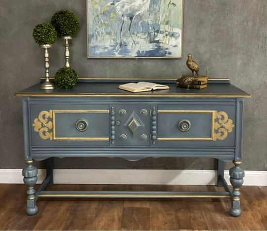 Sideboard Painted Buffet Jacobean, Coastal Farmhouse, French Country, Grandmillennial