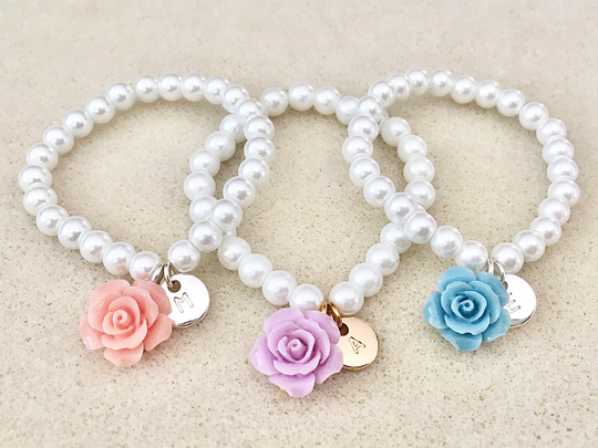 Toddler Girl Gift Personalized Little Bracelet Toddler For Girls Flower Gifts