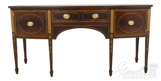 L55357Ec Stickley Colonial Williamsburg Inlaid Mahogany Sideboard