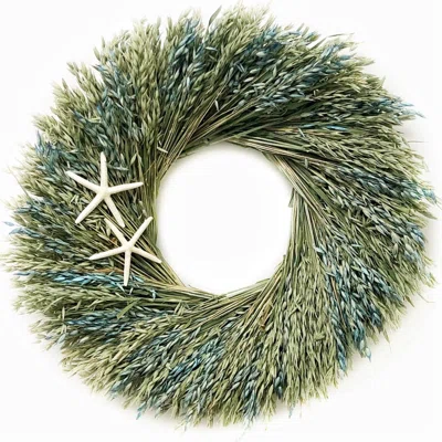 Dried Avena and Starfish 22" Wreath