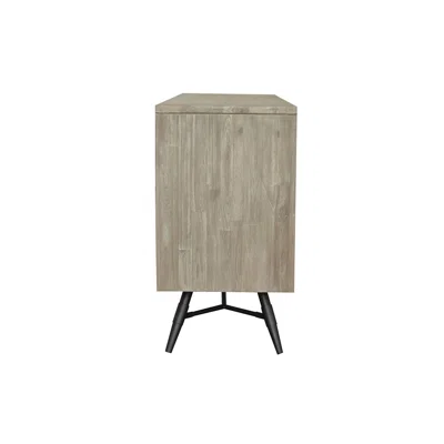 Anastaisha 63" Wide 3 Drawer Acacia Solid Wood Sideboard