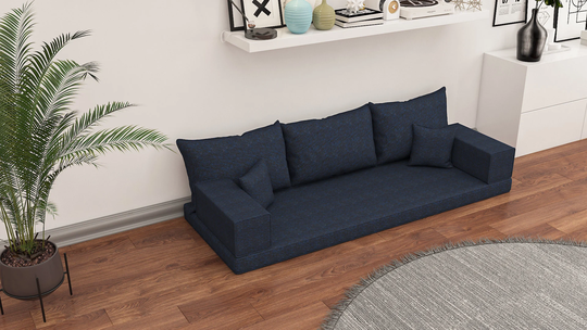 Linen Fabric Sofa, Color K055C Sofa Set, Reading Moroccan Home Decor Livingroom Pallet Floor Couches, Cushions